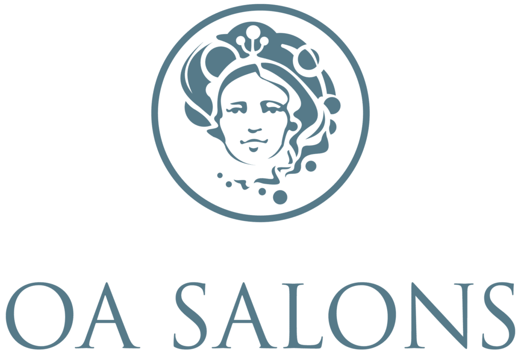 oa salon logo blue